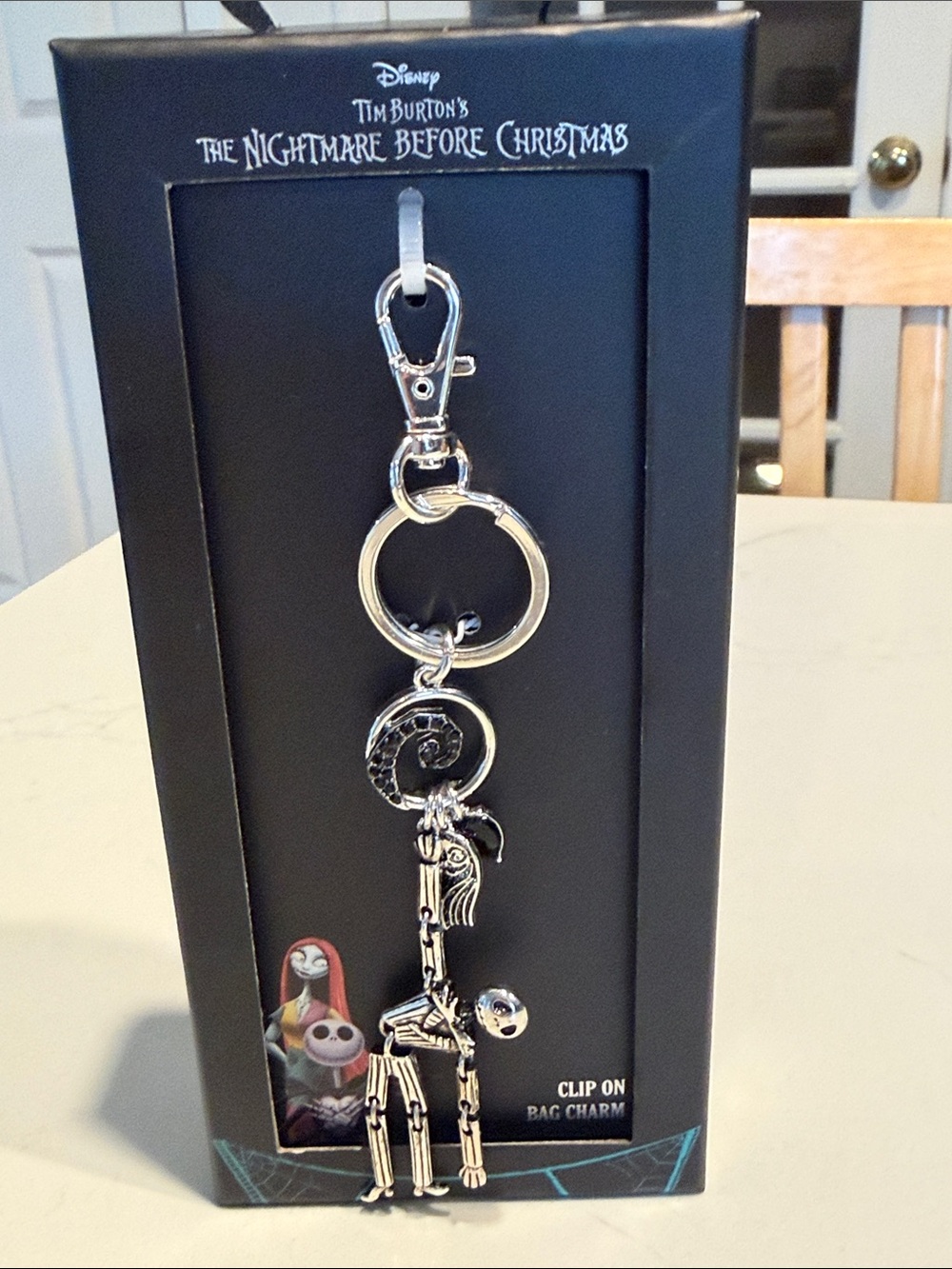 Disney The Nightmare Before Christmas Silver Jack Skellington Keychain